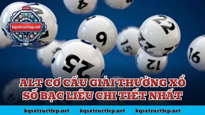 Alt cơ cấu giải thưởng xổ số Bạc Liêu chi tiết nhất