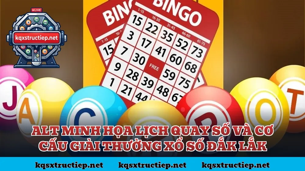 Alt minh họa lịch quay số và cơ cấu giải thưởng xổ số Đắk Lắk