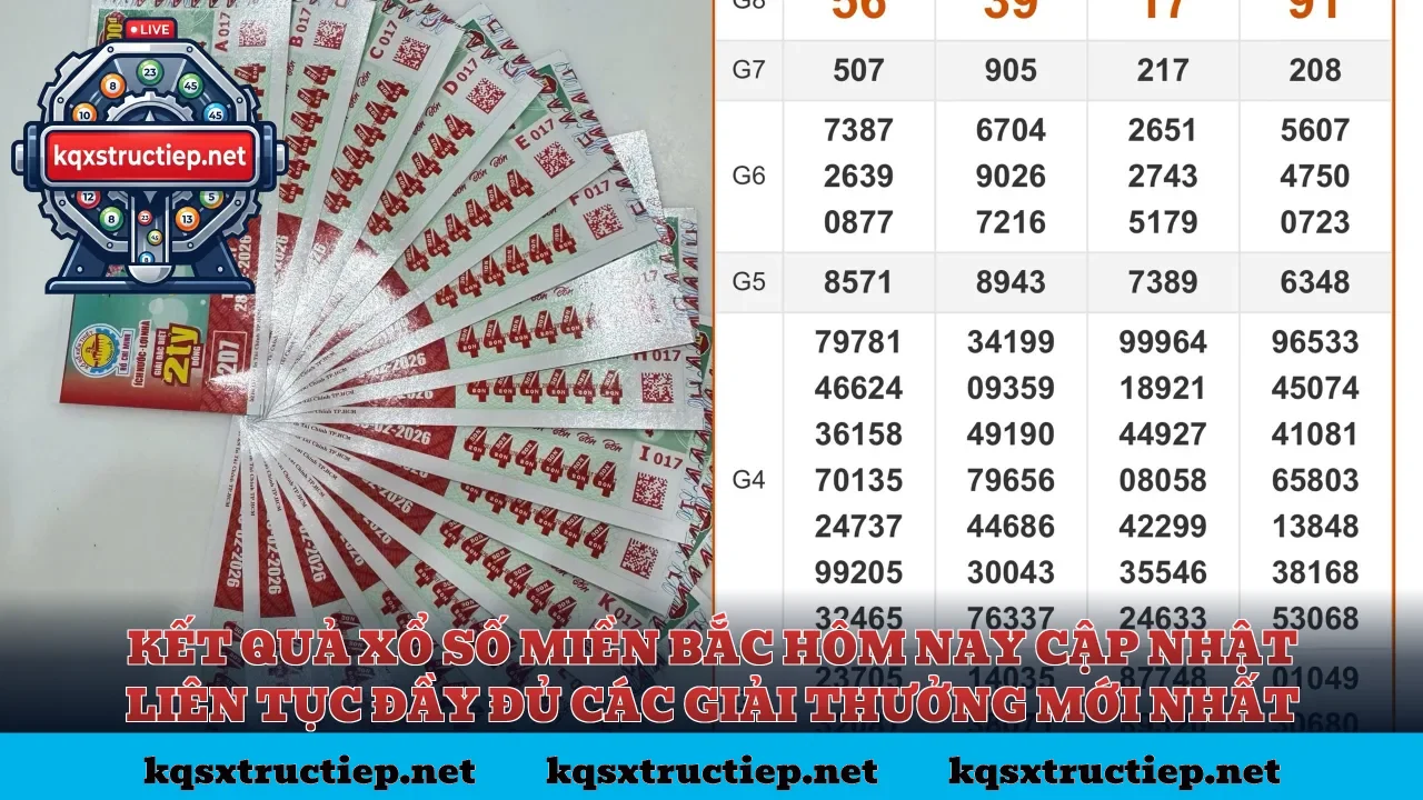 Kết quả xổ số miền Bắc hôm nay cập nhật liên tục đầy đủ các giải thưởng mới nhất