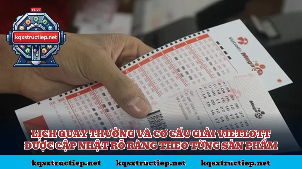 Lịch quay thưởng và cơ cấu giải Vietlott được cập nhật rõ ràng theo từng sản phẩm