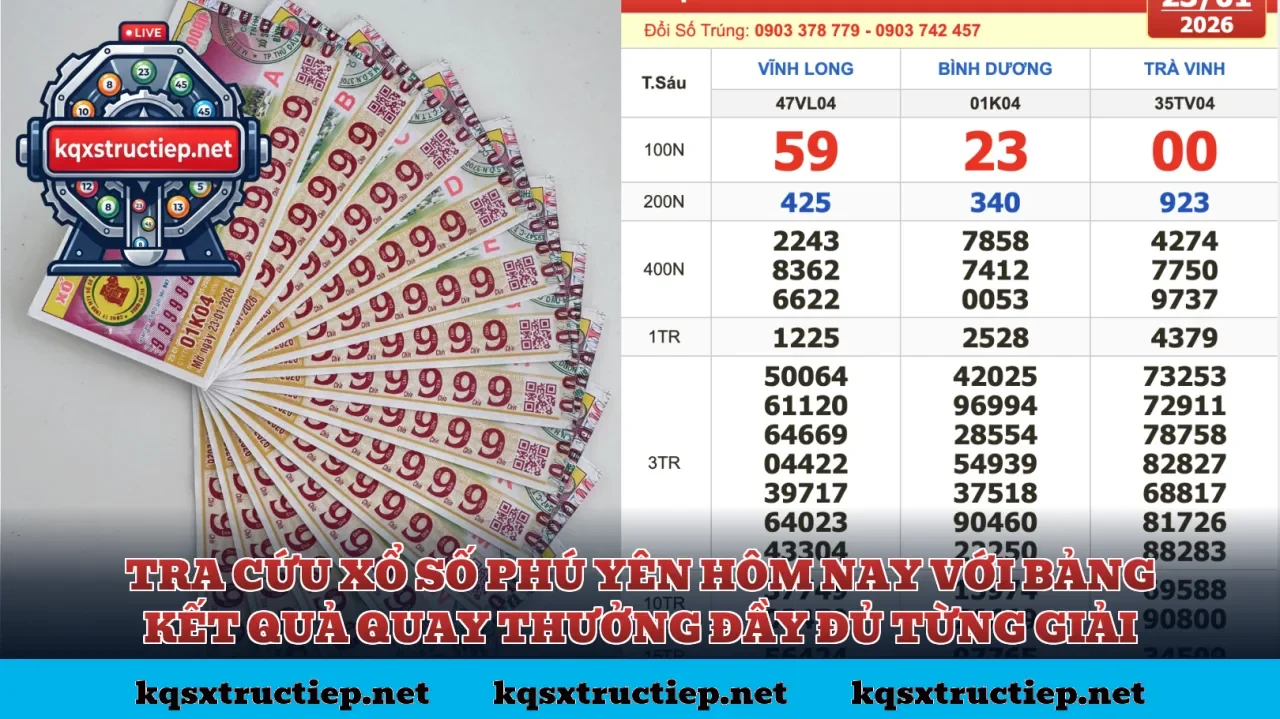 Tra cứu xổ số Phú Yên hôm nay với bảng kết quả quay thưởng đầy đủ từng giải