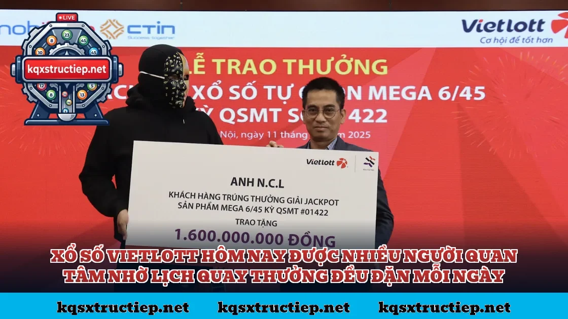 Xổ số Vietlott hôm nay được nhiều người quan tâm nhờ lịch quay thưởng đều đặn mỗi ngày