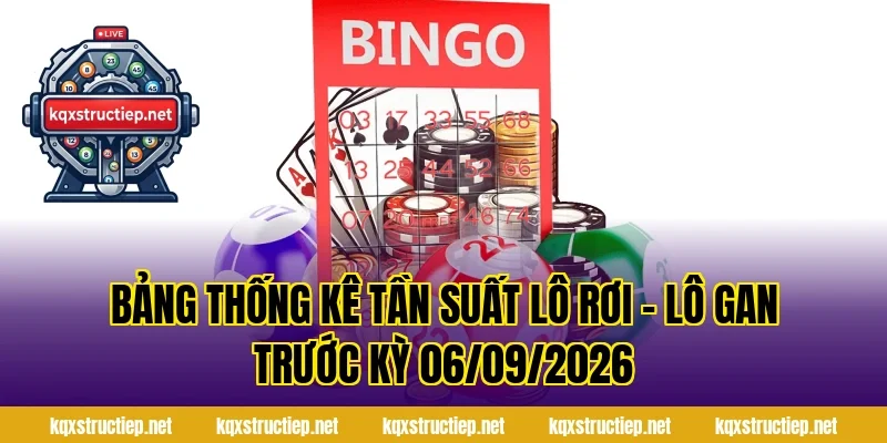 Bảng Thống Kê Tần Suất Lô Rơi – Lô Gan Trước Kỳ 06/09/2026